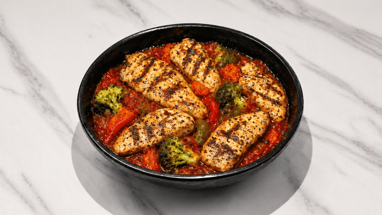 Grilled Chicken & Vegies In Italian Sauce