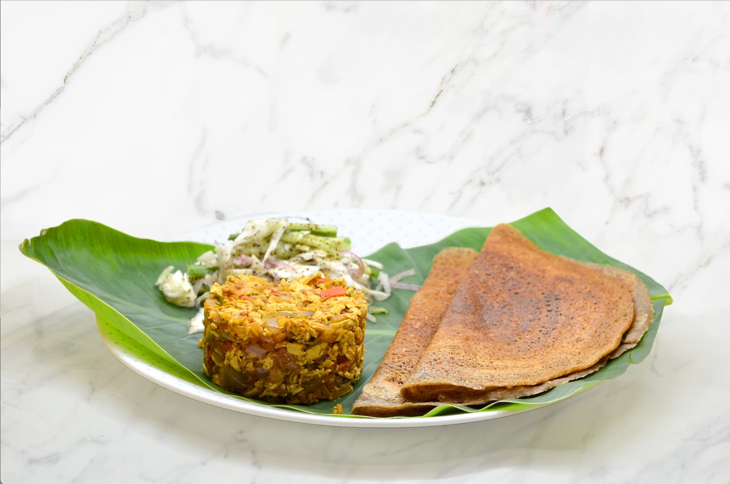 Egg Bhurji with Millet Dosa
