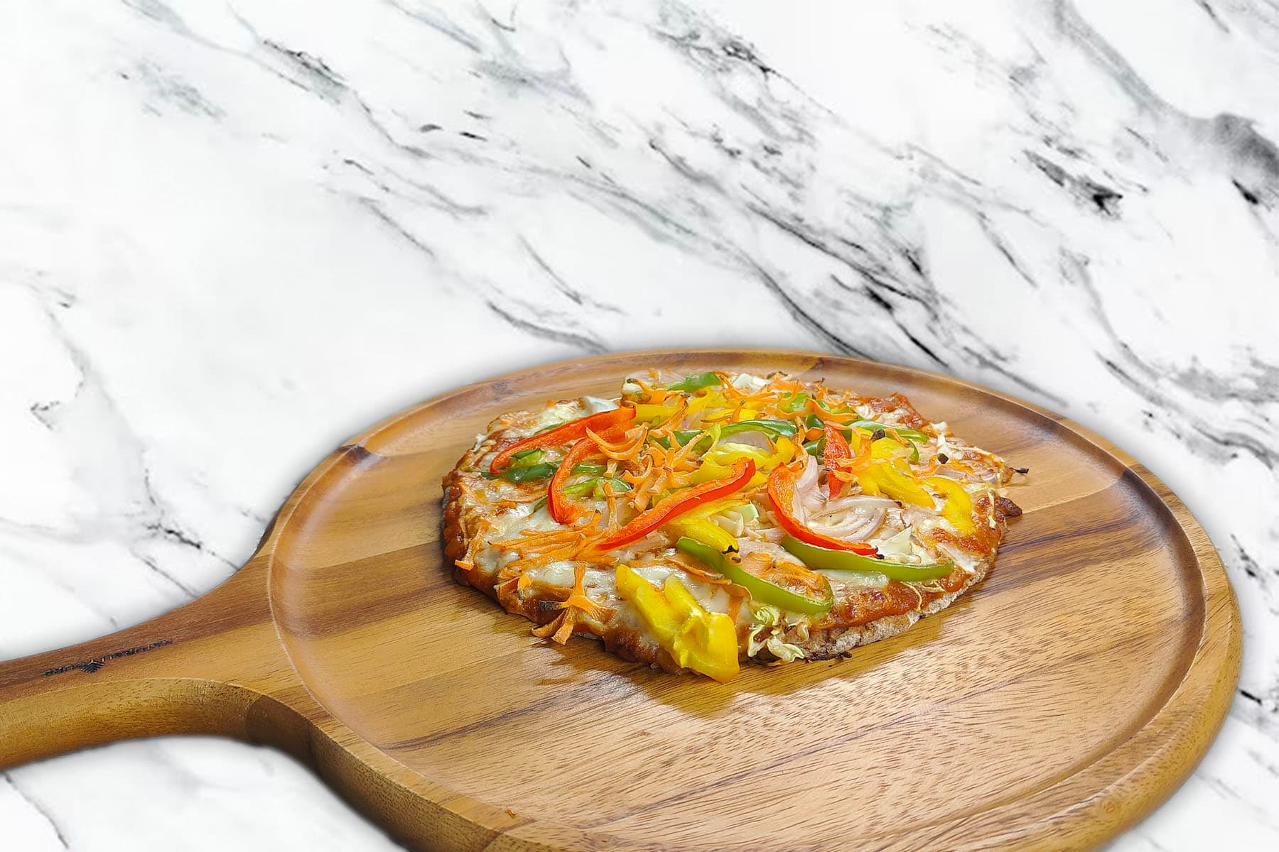 Achari Mushroom Millet Pizza
