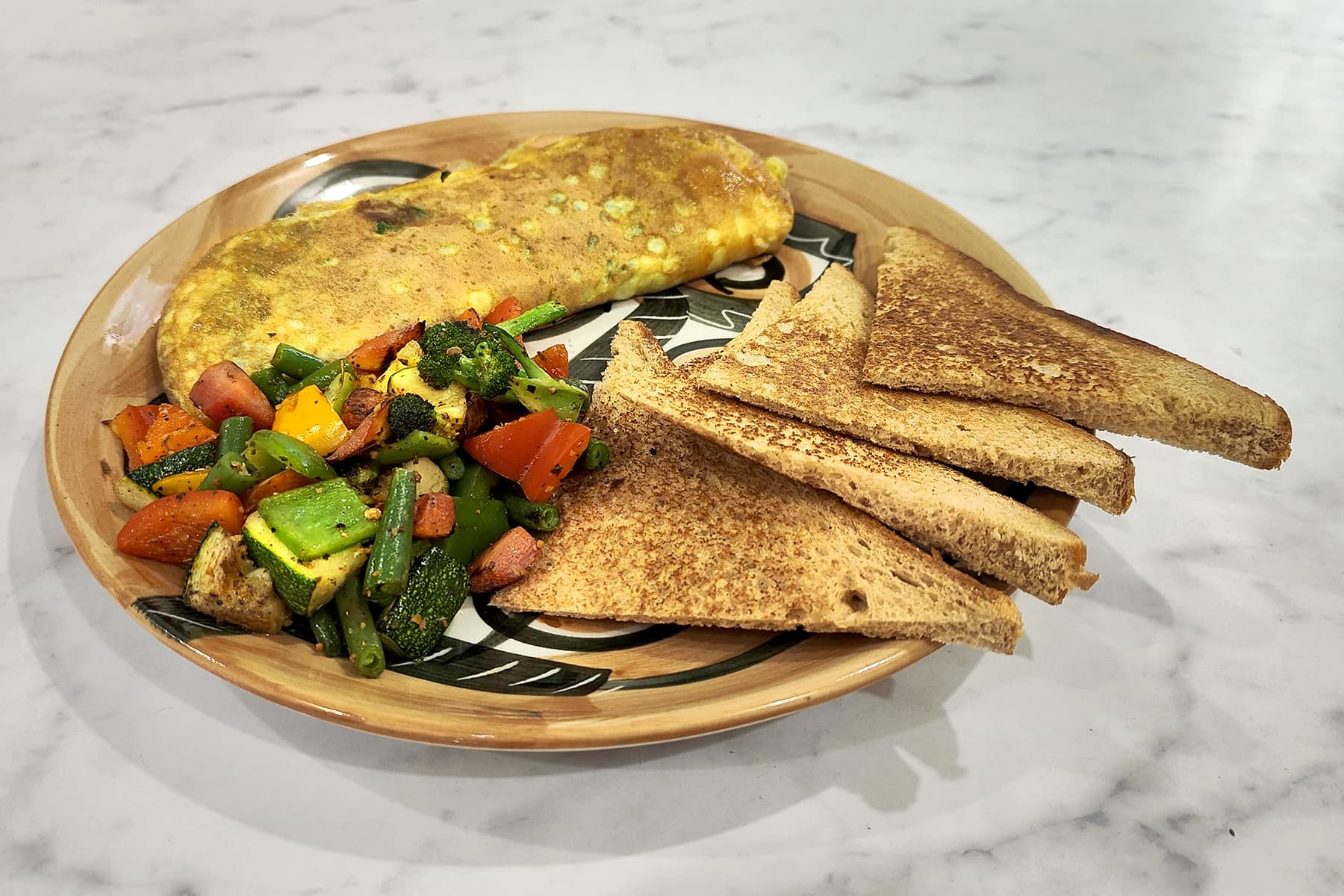 Mushroom Spinach Omelette