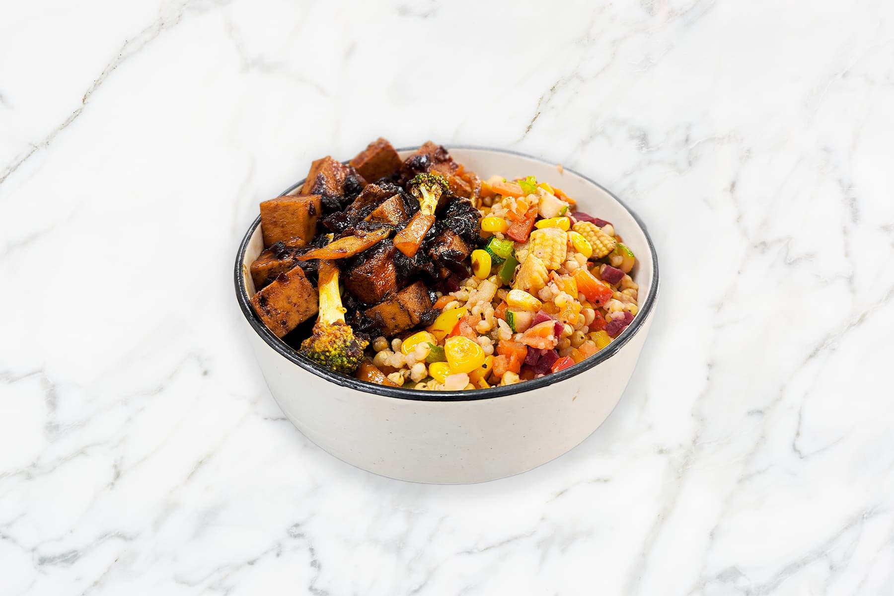 Sweet Chile Tofu Bowl with Millet (Vegan)