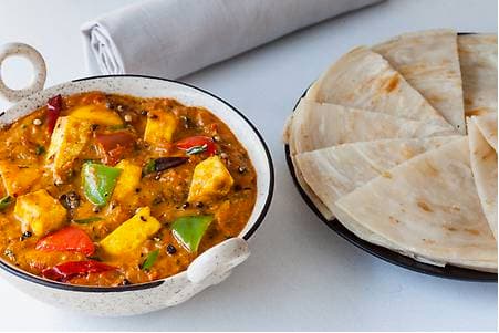 Kadhai Panner With Laccha Prantha