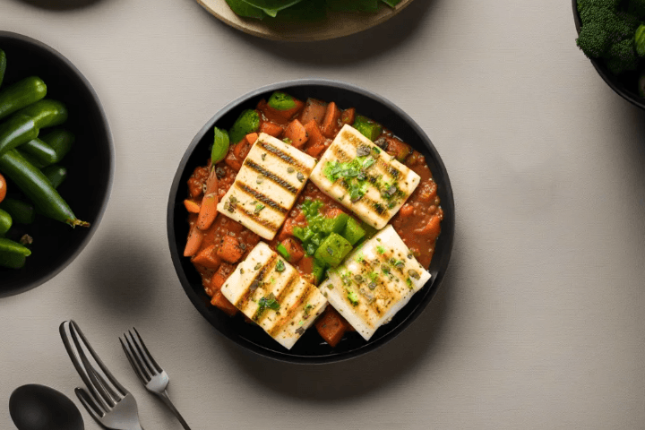Grilled Paneer & Veggies In Italian Sauce