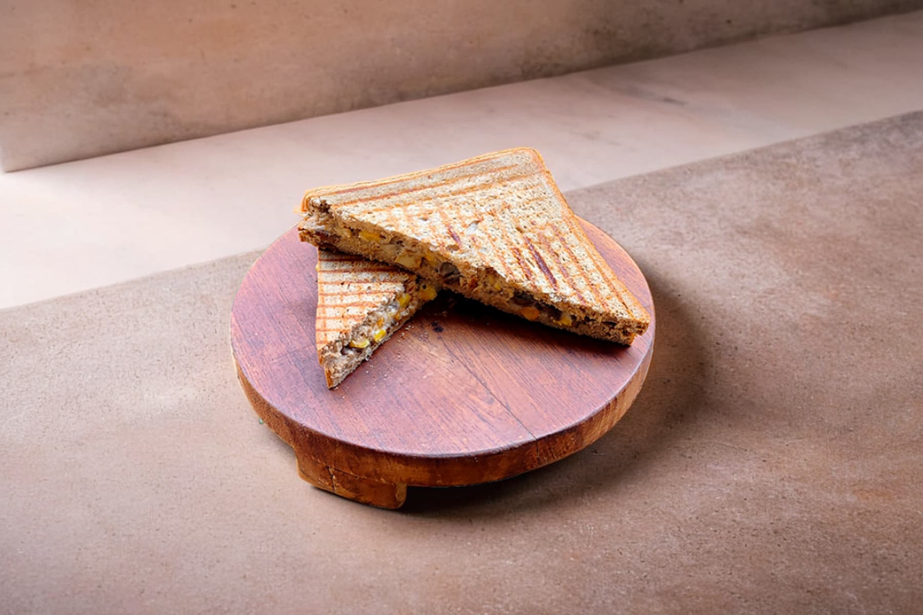Corn Mushroom Sandwich