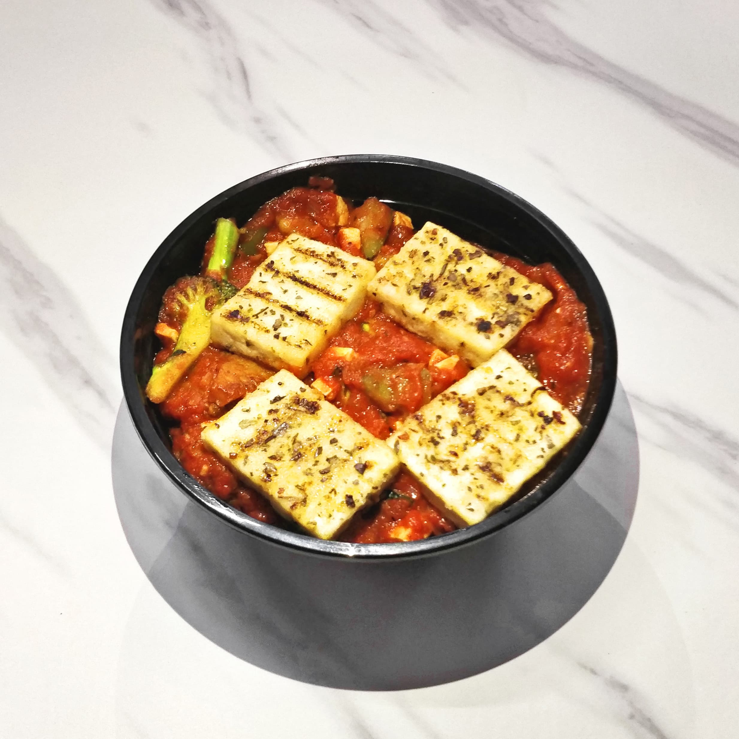 Grilled Tofu & Veggies In Italian Sauce