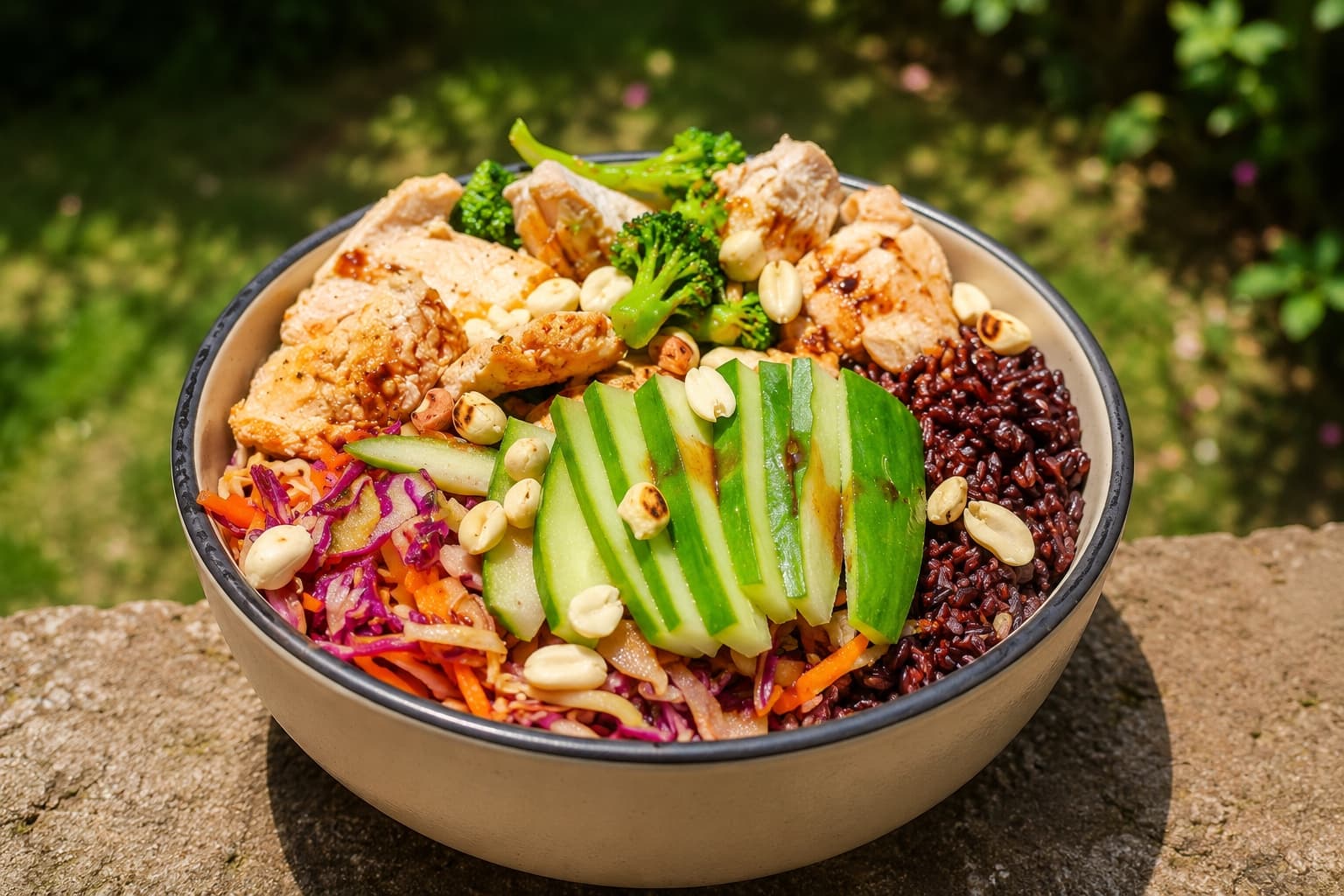 Asian Chicken Black Rice Bowl